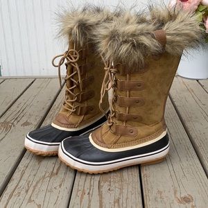 Tall winter boot JBU Bella faux fur trim